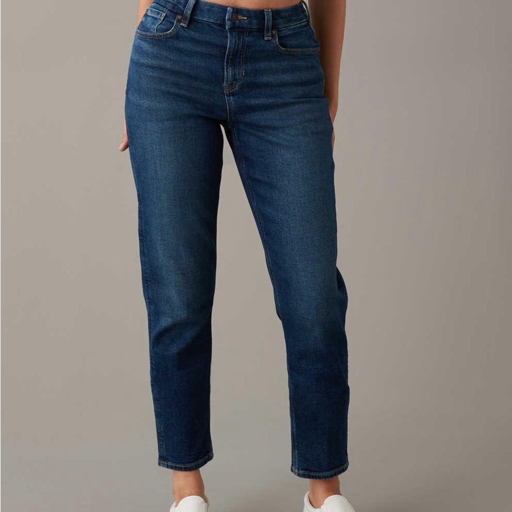 American Eagle Outfitters Dark Blue Straight Leg Jeans